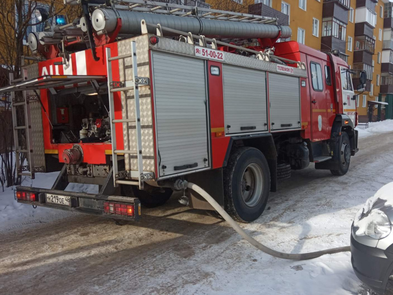 Пожар Заводской проезд в городе  Железногорске